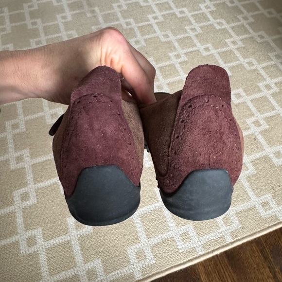 Merrell Plaza Bandeau Suede Mary Jane Comfort Shoes Travel Work Cherry Oak 8 - Picture 9 of 11